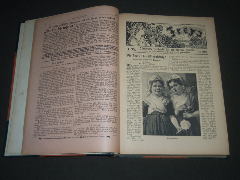 1923 FREYA ILLUSTRIERTE ZEITSCHRIFT FUR DIE FAMILIE BOUND VOLUME NO. 22- KD 4056