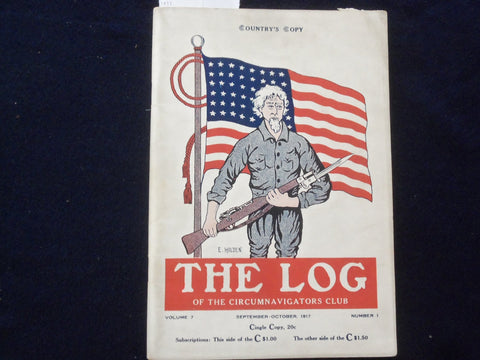 1917 SEP-OCT THE LOG OF THE CIRCUMNAVIGATORS CLUB SOFTCOVER BOOK - K 181