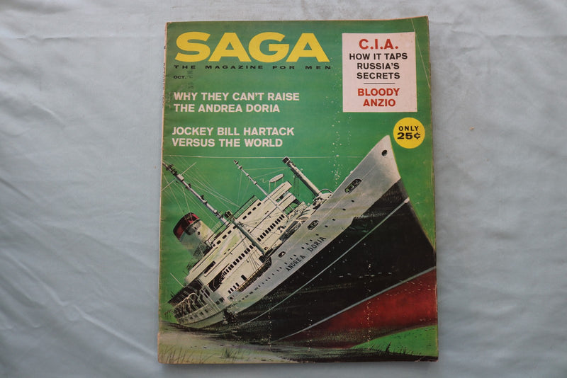 1960 OCTOBER SAGA MAGAZINE - THE ANDREA DORIA COVER - E 26648