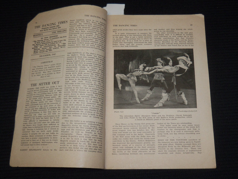1942 DECEMBER THE DANCING TIMES MAGAZINE - ANTON DOLIN - K 541