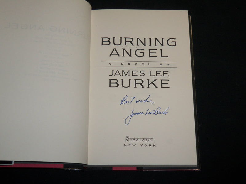 1995 BURNING ANGLE BOOK SIGNED BY JAMES LEE BRURKE - FIRST EDITION - KD 7245