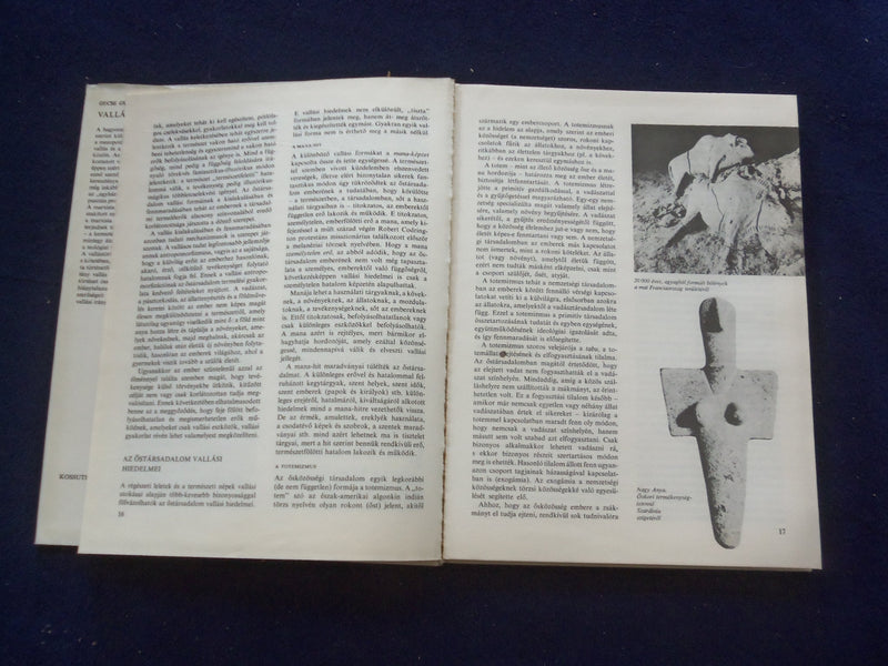 1980 VALLASTORTENET HARDCOVER BOOK BY GECSE GUSZTAV - HUNGARIAN TEXT - KD 8762