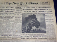 1945 JUNE 28 NEW YORK TIMES - ALL LUZON FREED AS TWO FORCES JOIN - NT 673