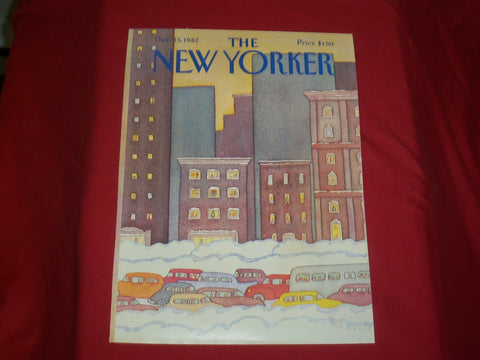 1982 DECEMBER 13 NEW YORKER MAGAZINE FRONT COVER ONLY - GREAT ART FOR FRAMING