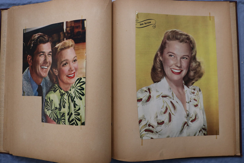 1940'S MOVIE STAR PHOTOS SCRAPBOOK - LARRY PARKS - RONALD REAGAN - E 26467