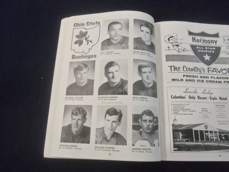 1967 NOV 11 FOOTBALL PROGRAM - OHIO STATE UNIV VS UNIV OF WISCONSIN - SP 9337D