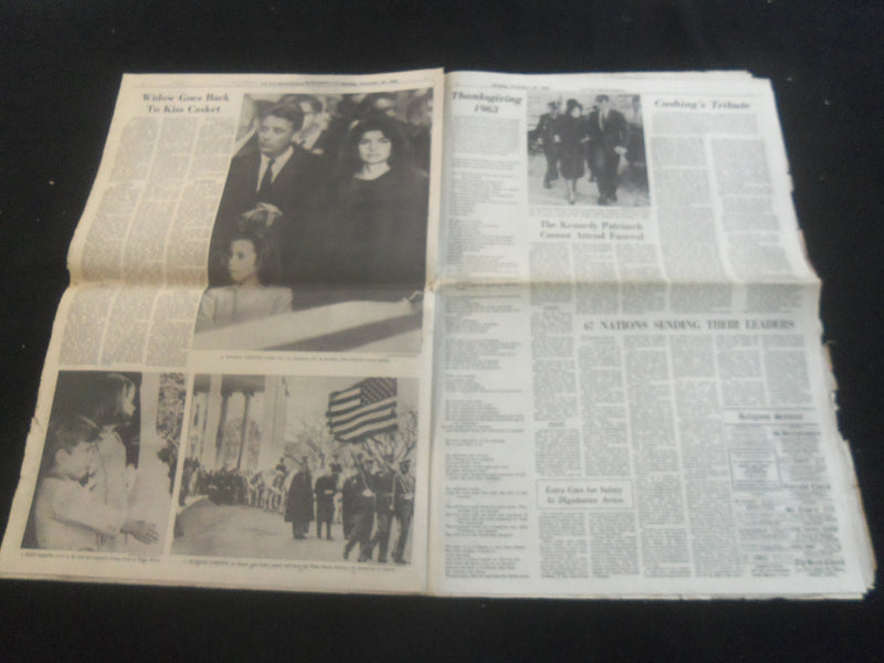 1963 NOVEMBER 25 NEW YORK HERALD TRIBUNE NEWSPAPER - RUBY KILLS OSWALD - NP 5810
