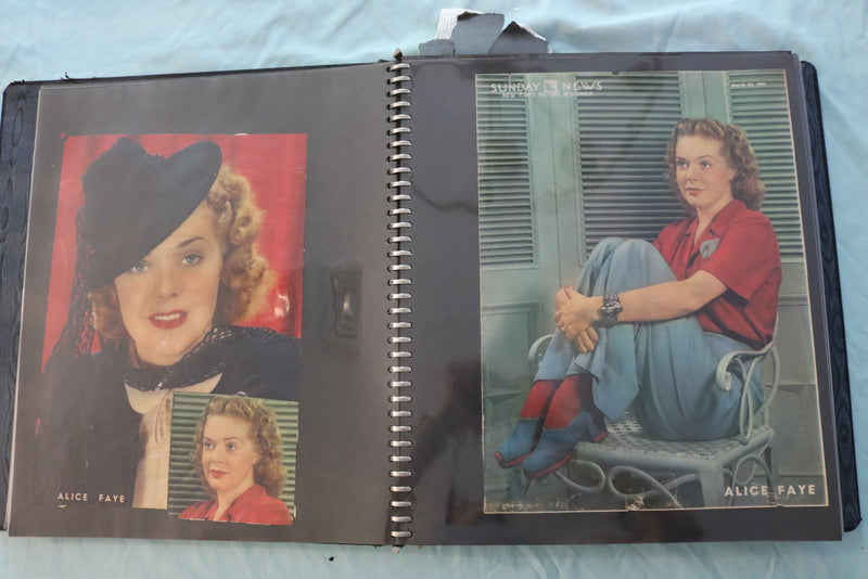 GIANT MOVIE STAR SCRAPBOOK - PAULETTE GODDARD - ALICE FAYE - #5