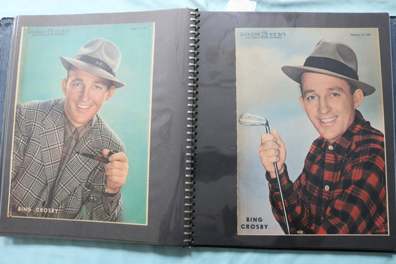 MOVIE STAR COLOROTO MAGAZINE SCRAPBOOK -CLAUDETTE COLBERT-PERRY COMO-CROSBY - #9