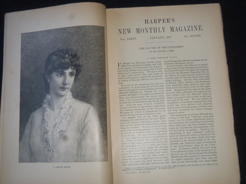1887 HARPER'S MONTHLY MAGAZINE -COMPLETE YEAR- NICE ILLUSTRATIONS & ADS- WR 1417