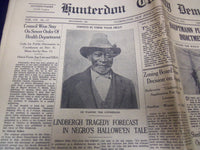 1934 HUNTERDON COUNTY DEMOCRAT LINDBERGH HAUPTMANN NEWSPAPER LOT OF 6 - O 129