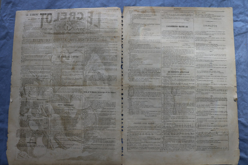 1872 JANUARY 14 LE GRELOT NEWSPAPER - LA TENTATION - FRENCH - NP 8574