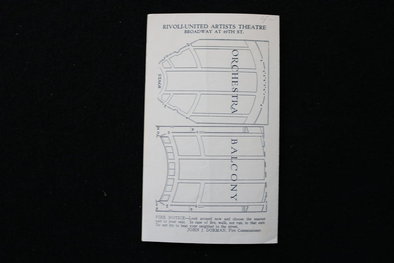 1928 RIVOLI UNITED ARTISTS MOVIE PROGRAMS - NEGRI - LOT OF 5 - K 1973