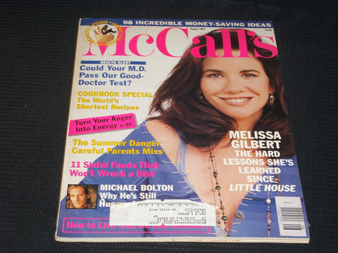 1993 AUGUST MCCALL'S MAGAZINE - MELISSA GILBERT FRONT COVER - E 529