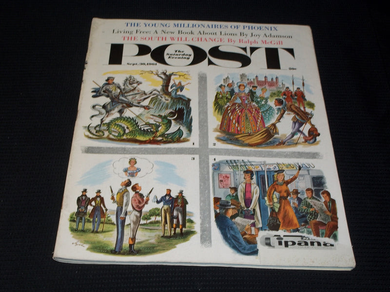 1961 SEPTEMBER 30 THE SATURDAY EVENING POST MAGAZINE - NICE COVER - E 5878