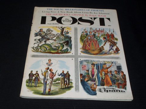 1961 SEPTEMBER 30 THE SATURDAY EVENING POST MAGAZINE - NICE COVER - E 5878