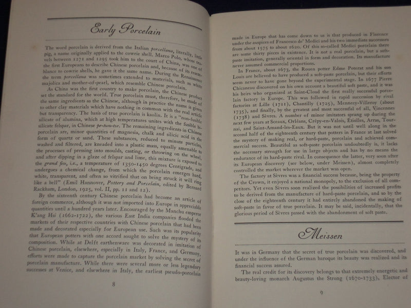 1946 THE MCCLELLAN COLLECTION OF GERMAN & AUSTRIAN PORCELAIN - PHOTOS - J 1650