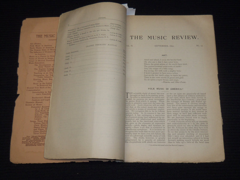 1893 SEPTEMBER THE MUSIC REVIEW MAGAZINE - 2ND MUSICAL CONGRESS NUMBER - K 534