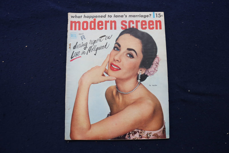 1951 APRIL MODERN SCREEN MAGAZINE - ELIZABETH TAYLOR COVER - E 17314