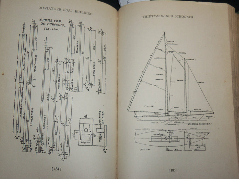 1928 MINIATURE BOAT BUILDING BOOK BY ALBERT C. LEITCH - NICE ILLUS. - KD 6635