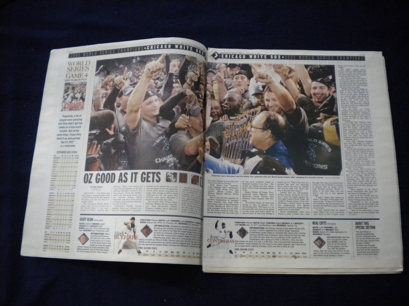 2005 NOVEMBER 4 CHICAGO SUN-TIMES NEWSPAPER - WHITE SOX COMMEMORATIVE - NP 5957