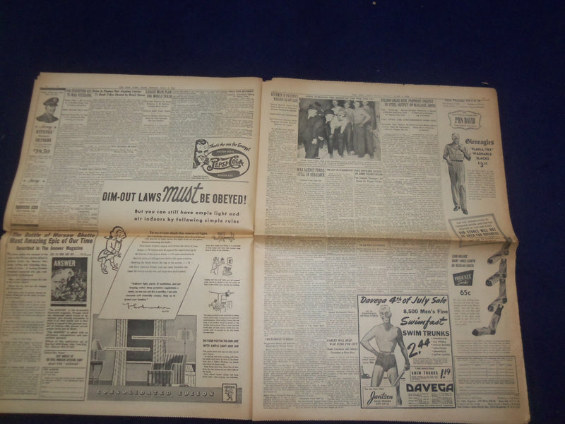 1943 JULY 2 NEW YORK TIMES - AMERICANS CAPTURE HARBOR ON NEW GEORGIA - NP 6541