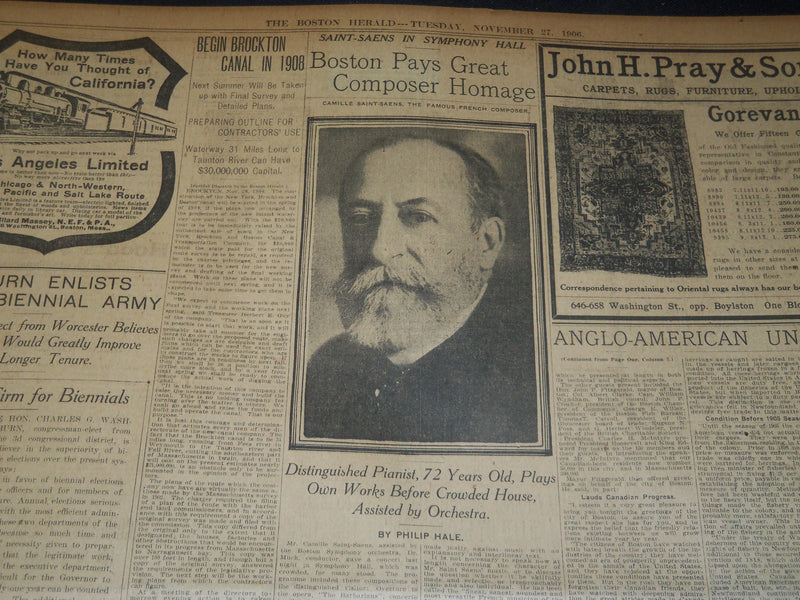 1906 NOVEMBER 27 THE BOSTON HERALD - MISS FARRAR AS JULIET IS SUPERB - BH 124