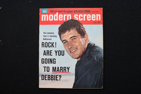 1959 JUNE MODERN SCREEN MAGAZINE - ROCK HUDSON COVER - E 24267