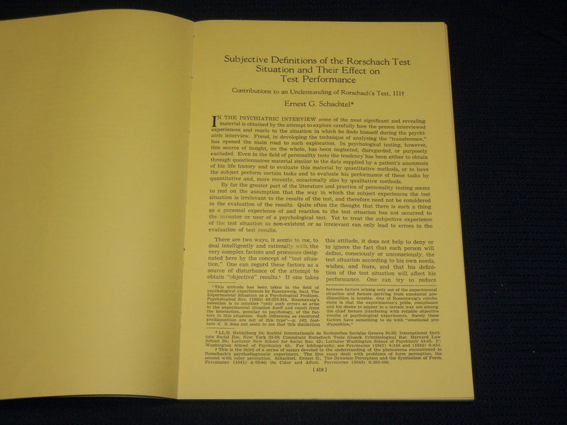1945-1947 PSYCHIATRY JOURNAL OF BIOLOGY & PATHOLOGY LOT OF 2 ISSUES - WR 505D