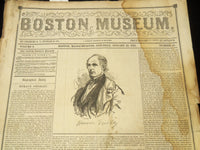 1851 JANUARY 25 THE BOSTON MUSEUM NEWSPAPER - HORACE GREELEY - CAESAR - NP 9035