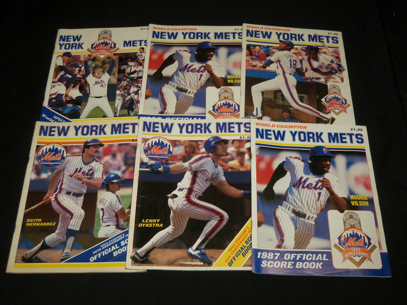 1984-1989 NEW YORK METS SCORECARD MAGAZINES LOT OF 14 - CALENDAR - O 2805A