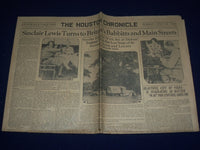 1928 JULY 15 HOUSTON CHRONICLE THEATRE SECTION - SINCLAIR LEWIS - NP 972O