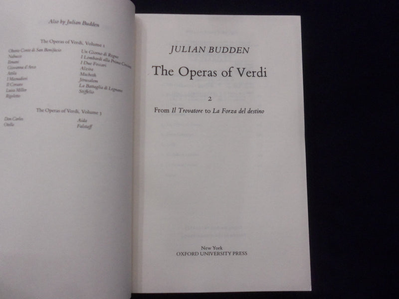 1973-1978 THE OPERAS OF VERDI SOFTCOVER BOOKS - VOLS 1 & 2 - J. BUDDER - KD 8696