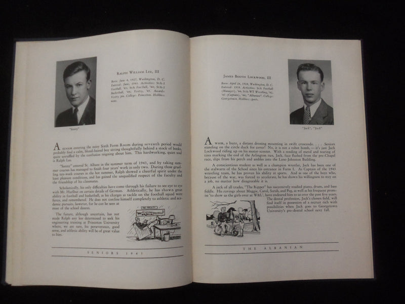 1945 THE ALBANIAN ST. ALBANS SCHOOL YEARBOOK - WASHINGTON, D.C. - YB 3157