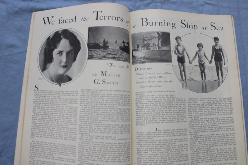 1931 AUGUST COSMOPOLITAN MAGAZINE - HARRISON FISHER COVER - GREAT ADS - ST 1001S