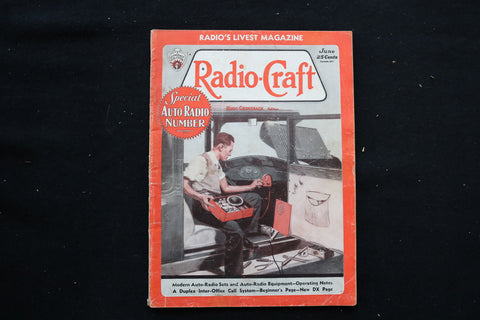 1933 JUNE RADIO-CRAFT MAGAZINE - AUTO RADIO NUMBER COVER - E 10557
