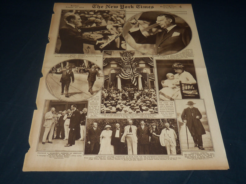 1920 AUGUST 15 NEW YORK TIMES PICTURE SECTION - FRANKLIN ROOSEVELT - NT 8783