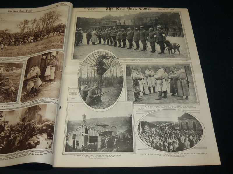 1915 JANUARY 17 NEW YORK TIMES ROTO PICTURE SECTION - FRENCH SOLDIERS - NT 8946