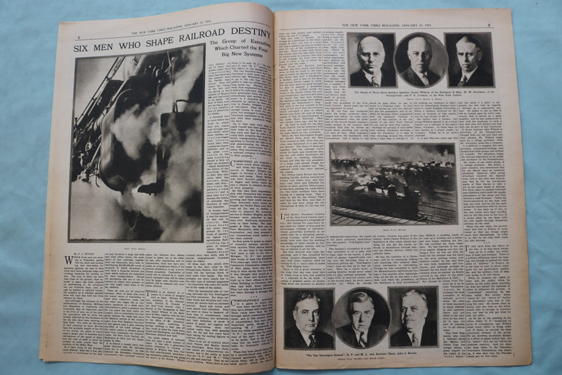 1931 JAN 25 THE NEW YORK TIMES MAGAZINE SECTION - MUSSOLINI OF YEAR IX - NP 9105