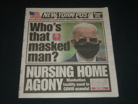 2020 MAY 26 NEW YORK POST NEWSPAPER - WHO'S THAT MASKED MAN?