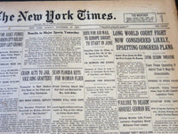 1930 NOVEMBER 30 NEW YORK TIMES - LONG WORLD COURT FIGHT LIKELY - NT 5740