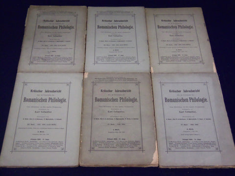1897-1898 KRITISCHER JAHRESBERICHT BY KARL VOLLMOLLER BOOK LOT OF 6 - O 134