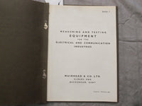 1935 MUIRHEAD & CO. LTD EQUIPMENT CATALOG - PUBLISHED IN UNITED KINGDOM - K 258