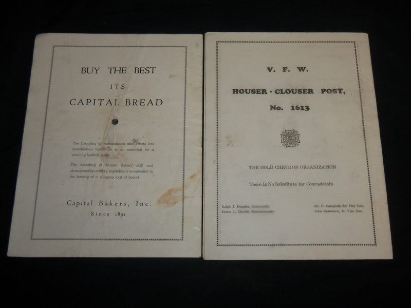 1947 HARRISBURG PA HIGH SCHOOL FOOTBALL PROGRAMS LOT OF 2 ISSUES - J 6777