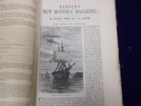 1869 HARPER'S MONTHLY MAGAZINE LOT 12 COMPLETE YEAR - NICE ILLUSTRATIONS- WR 510
