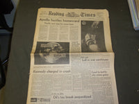 1969 JULY 22 READING (PA) TIMES NEWSPAPER - APOLLO 11 HURTLES HOME - NP 3263