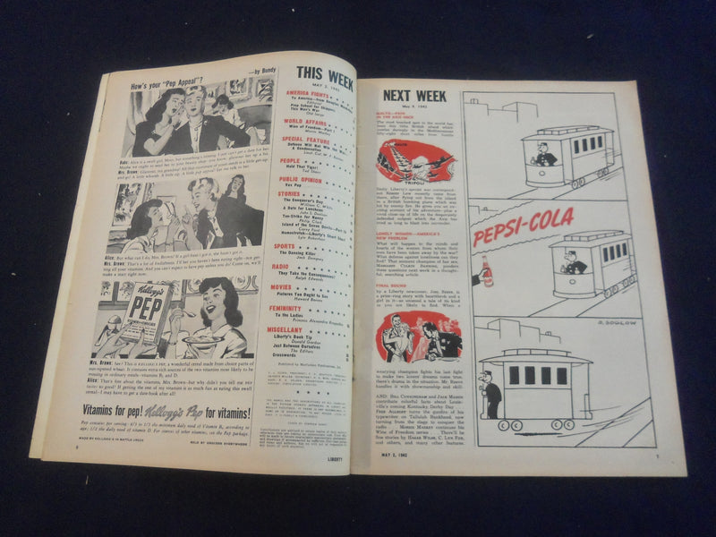 1942 MAY 2 LIBERTY MAGAZINE - DEFENSE WILL NOT WIN THE WAR - B 4197J