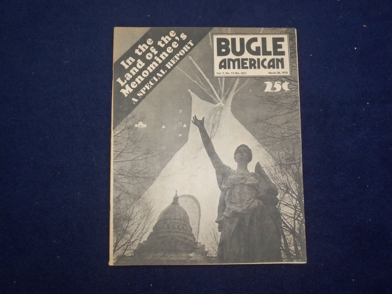 1976 MARCH 26 BUGLE AMERICAN MAGAZINE - IN THE LAND OF THE MENOMINEE'S - J 9438