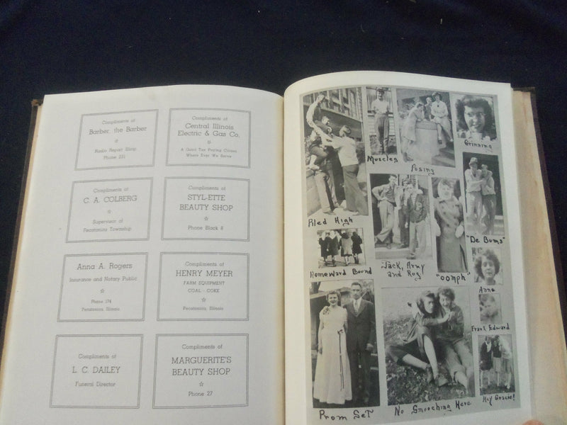 1945 AIM-IGH PECATONICA COMMUNITY HIGH SCHOOL YEARBOOK -PECATONICA, IL- YB 2683