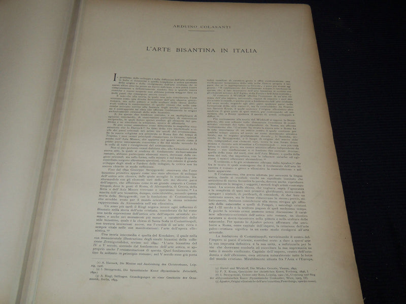 1912 L' ART BISANTINA IN ITALIA VOLUME BY A. COLASANTI - 100 PLATES - Z 261